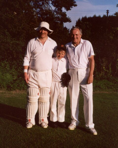 Three generations of the same family turn out for the Badgers at Ewhurst, July 2000