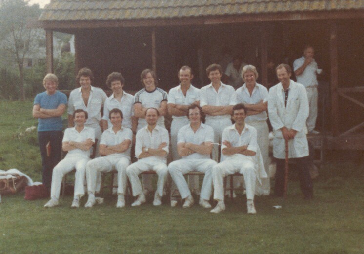 The Badgers during the tea interval at Spetisbury, 28th August 1982