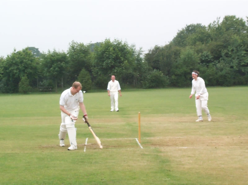 Barry Davenport batting during the double wicket competition on the 2000 tour